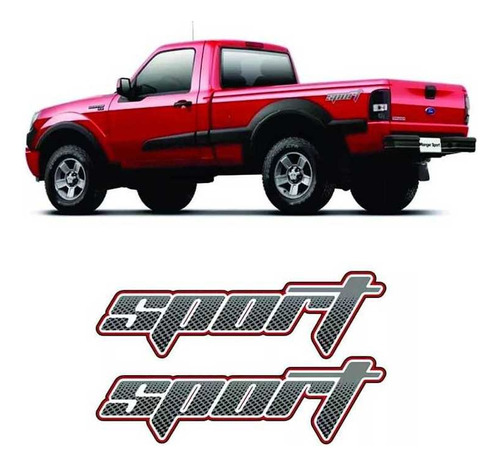 Par De Adesivos Sport Ranger 2009 À 2012 Ford Emblema