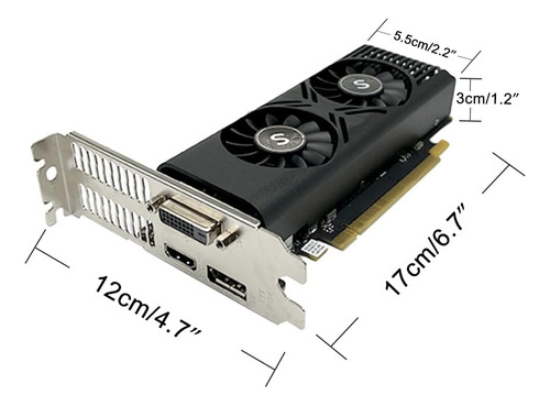 Tarjeta Gráfica Saplos Gtx 1050 Para Pc, 4gb Gddr5 128 Bits,