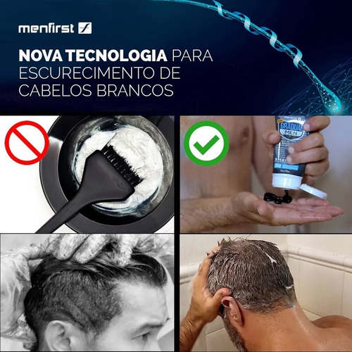 Shampoo Escurecedor De Cabelo Gradual Men Original Castanho