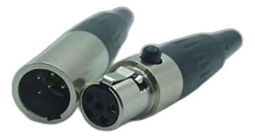 Conector Mini Xlr Macho De 5 Pines Para Audio Y Micrófonos