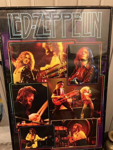 Led Zeppelin  _ Póster Enmarcado 92 X 62 Cms.