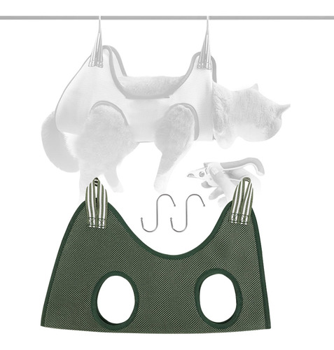 Gato Suave Aseo Hamaca Bolsa Verde Medio Multi Verde Medio