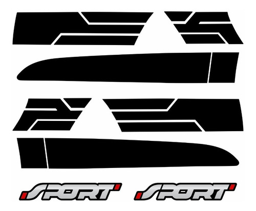 Kit Adesivo Faixas Laterais Ford Ranger Sport 2015 Rg20155
