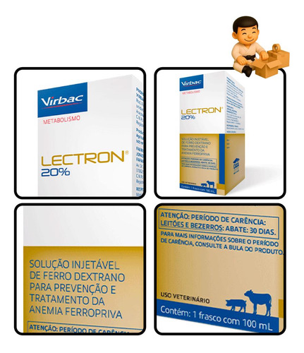 Kit Com 4 Virbac Lectron 100 Ml