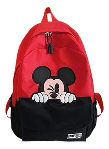 Hermosa Mochila De Mickey Mouse En Color Blanco/negro/rojo