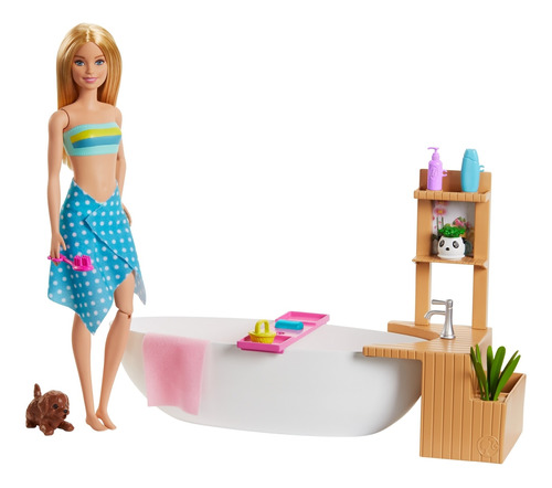 Barbie Fashionista Baño De Espuma Muñeca Para Niñas