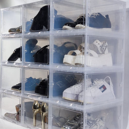 Imagen 10 de 10 de Cajas Organizadores Zapatos Acrilico Con Iman 35x20x25cm