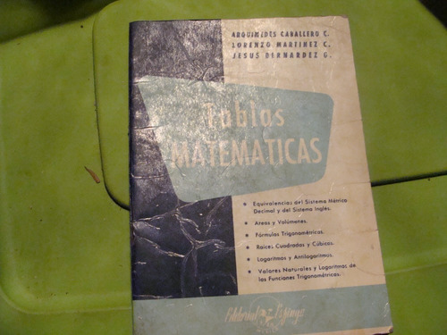 Libro Clave 86 Tablas Matematicas , Arquimides Caballero  ,