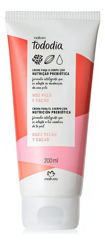 Crema Corporal 200ml Cacao Prebióticos Natura Tododía
