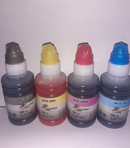 Kit 4 Colores Botella Tinta Dye Alternativa Maxcolor Calidad