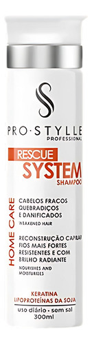 Shampoo Home Care Rescue System 300ml Cabelos Fracos S/ Sal
