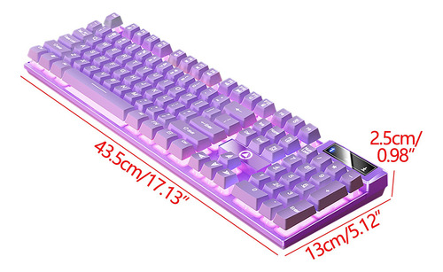 Teclado Flotante Con Cable Usb R Gaming Keyboard, Ergonomi 3