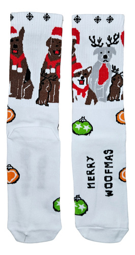 Calcetas Navideñas Perritos 3 Pares Temporada Navideña