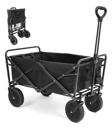 Carrinho Acampamento Dobrável Multifuncional 200kg Portátil Cor Preto — R$ 239,00 em Mercado Livre, 36% OFF