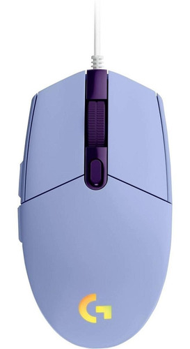 Imagen 2 de 6 de Mouse Pad Gamer G440 3mm + Mouse C/ Cable G203 Logitech Lila