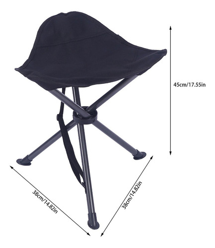 Taburete De Camping, Taburete Plegable Con Trípode,
