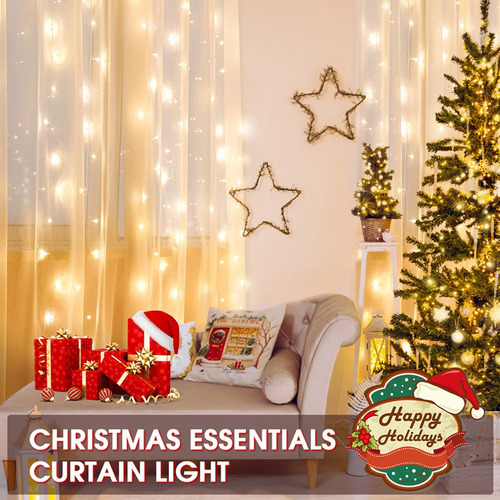 Kit Cortina 200 Led Casamento De 3 X 2 M, 3 Unidades