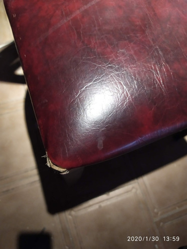 Silla Estilo Thonét Tipo Bar Con Asiento Tapizado