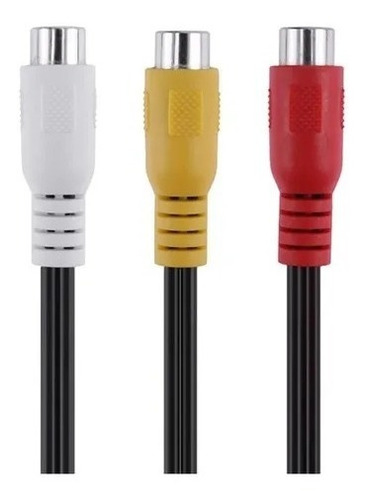 Cable Divisor De Señal Splitter 3 Rca Hembra A 6 Rca Macho