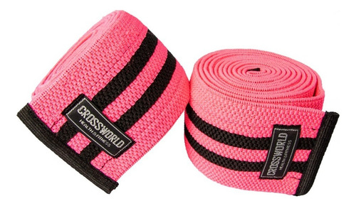 Faixa Elastica Joelho Joelheira Agachamento Powerlfing Lpo Cor Rosa