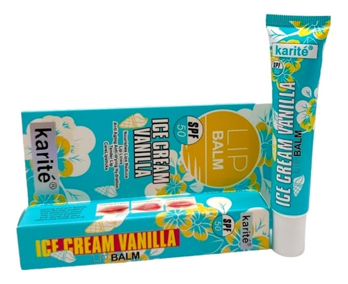 Balsamo Labial Helado Vainilla Protector Solar Spf 50 Karite