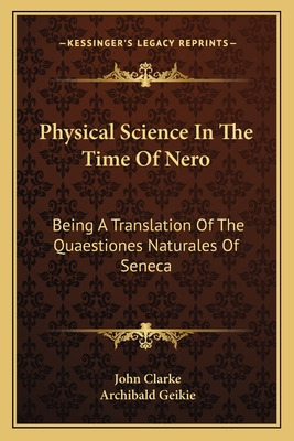 Libro Physical Science In The Time Of Nero: Being A Trans...