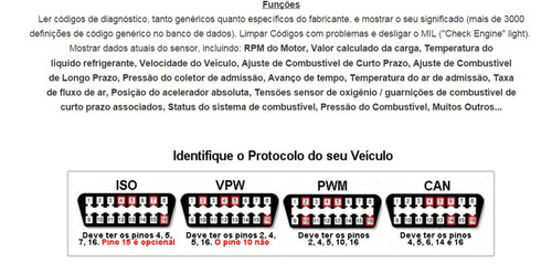 Imagem 6 de 6 de Scanner Wifi Ios iPhone Android Automotivo Elm327 Obd2 V 1.5