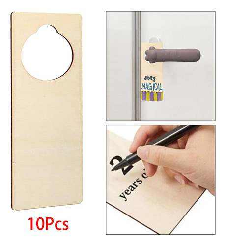 - 10 Piezas De Perchas De Puerta Sin Terminar, Rectángulo