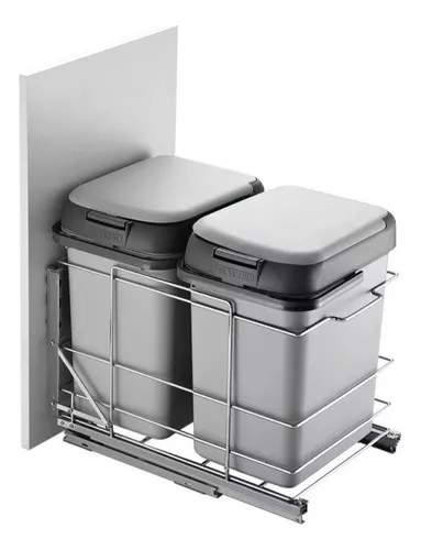 Botes De Basura Extraible Herraje Cocina 2 Cestos Handy Home