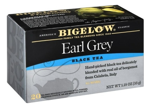 Bigelow Te Negro Early Grey 20 Pack