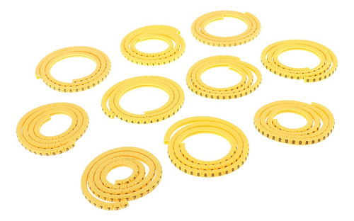 Aexpes 1000x Marcadores De Cables Amarillos Número De