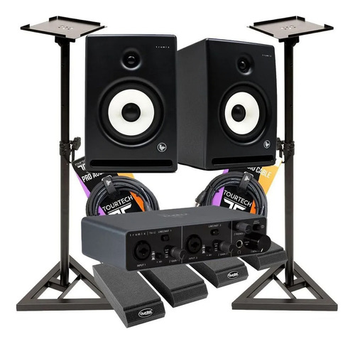 Trumix Complete 7  Studio Monitor Bundle With Stands