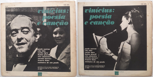 2x Vinil (vg) Vinicius De Moraes: Poesia E Canção Vol 1 2