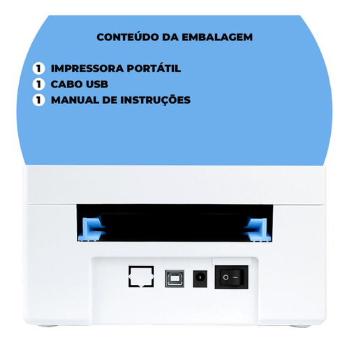 Impressora Termica Etiquetas Código Barras Usb Portátil