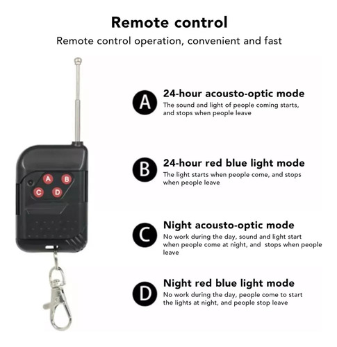 Sensor Solar De Alarma Deportiva Al Aire Libre 129db