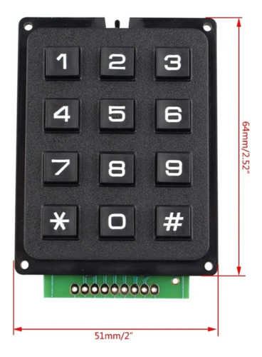 Teclado Matricial 4x3 Compatível Arduino Pic Avr