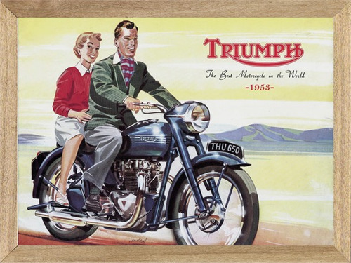 Triumph 1953 , Moto, Cuadro, Poster, Publicidad       E294