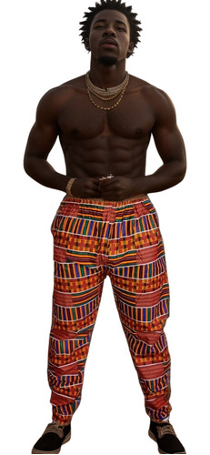 Calça Africana Autêntica Modelo 6- Roupas Africanas