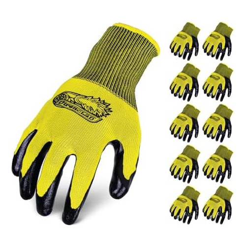 Octane Turbo - Paquete De Diez Guantes De Trabajo Recub...