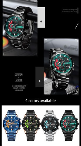 Reloj De Cuarzo Para Hombre Curren Reloj Clásico P De Moda P