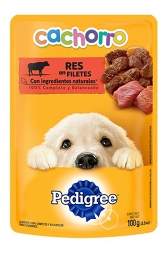 Alimento Para Perro Pedigree Cachorro Res 10 Paq. 100 Gr