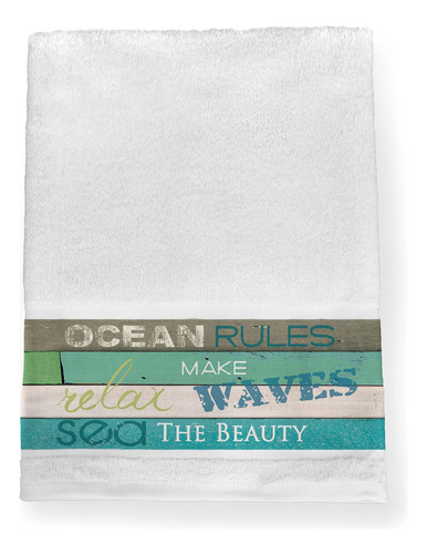 Laural Home Ocean Rules 27 X 51 Toalla De Baño