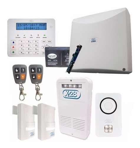 Kit Alarma Fullcasa X-28 32zonas Luz Emerg Y Controles-insei