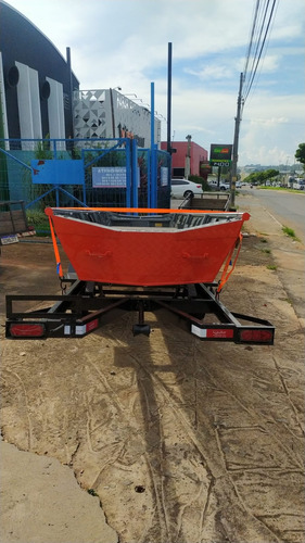 Canoa E Motor Mercury 30 Hp Com Partida Novo