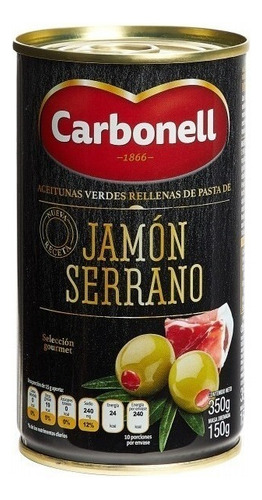 Aceitunas Verde Carbonell Jamon Serrano 350 G