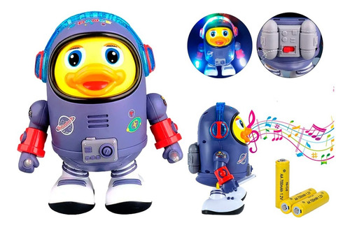 Robot Pato Espacial Bailarín Juguete Niños Musical Luces Led