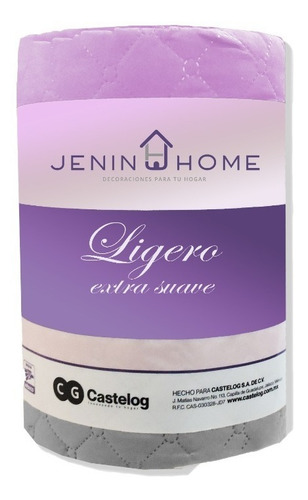 Edredón Ligero Capitonado Matrimonial Color Violeta