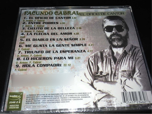 Facundo Cabral El Oficio De Cantor Cd Nuevo Cerrado