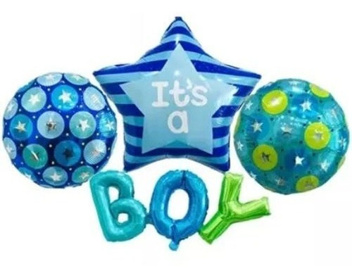 Set Globo - Celebremos It´s A Boy 6 Piezas. (es Un Niño)