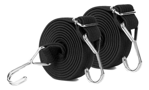 Cuerdas Elásticas Planas Ajustables Con Ganchos Resistentes